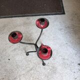 1 set of 10 candle holders 3 branches in wrought iron