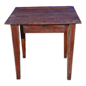 table bureau en pin,