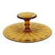 Amber Art Deco Cake Platter / Pastry Dish – Depression Glass