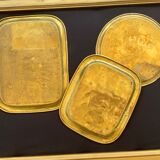 Set of 4 copper trays