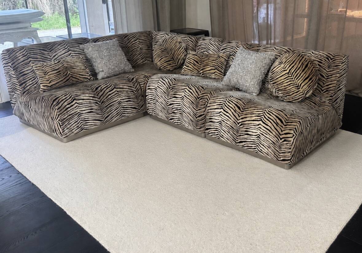 Round canapé - socialite family - tiger