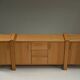Large brustalist oak sideboard, Belgium.