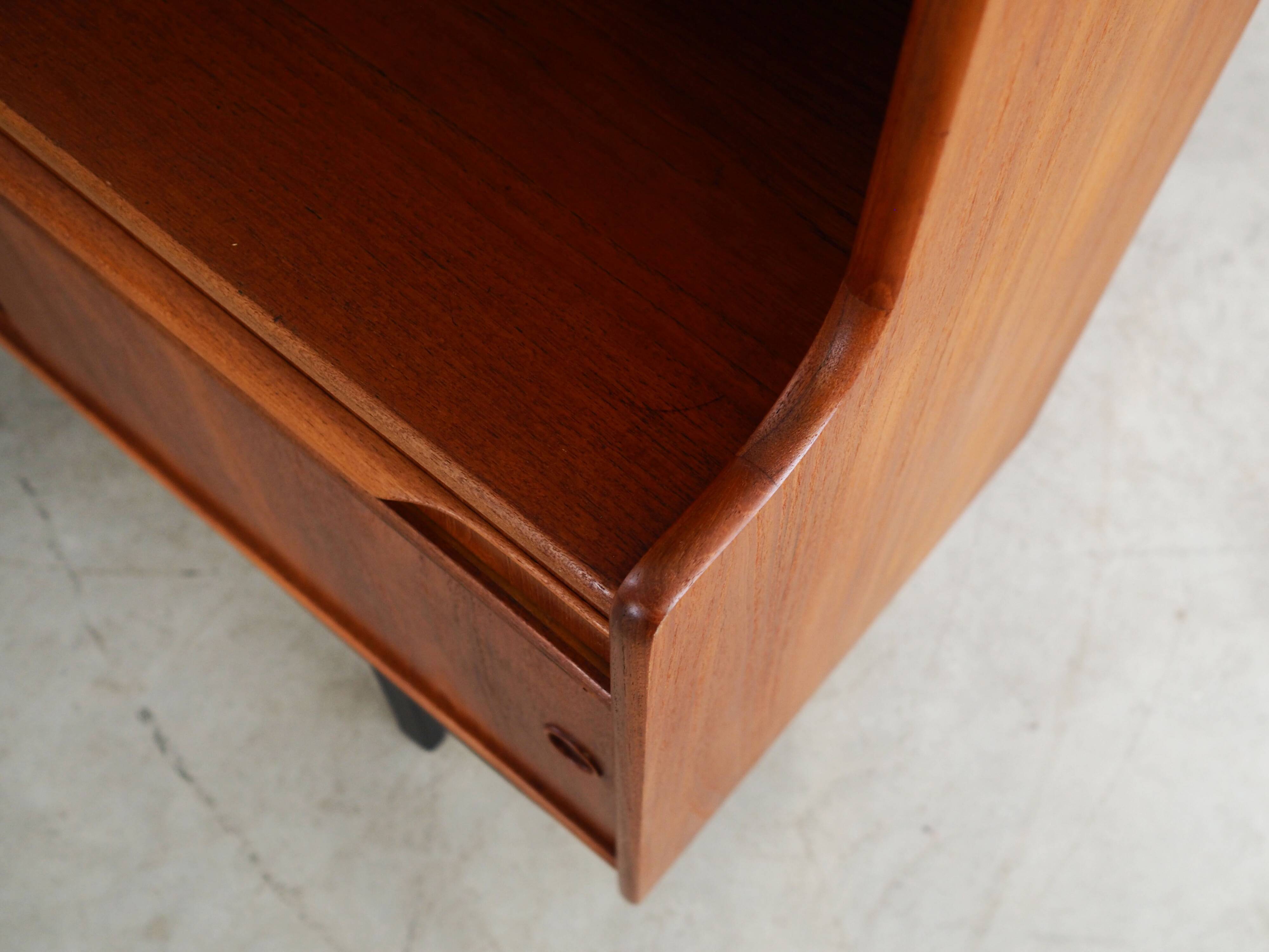 Teak high sideboard, Danish design, 1960s, production: Denmark