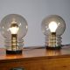 Space Age Design Glass Table Lamps by Glashütte Limburg, Set of 2, 1970s
