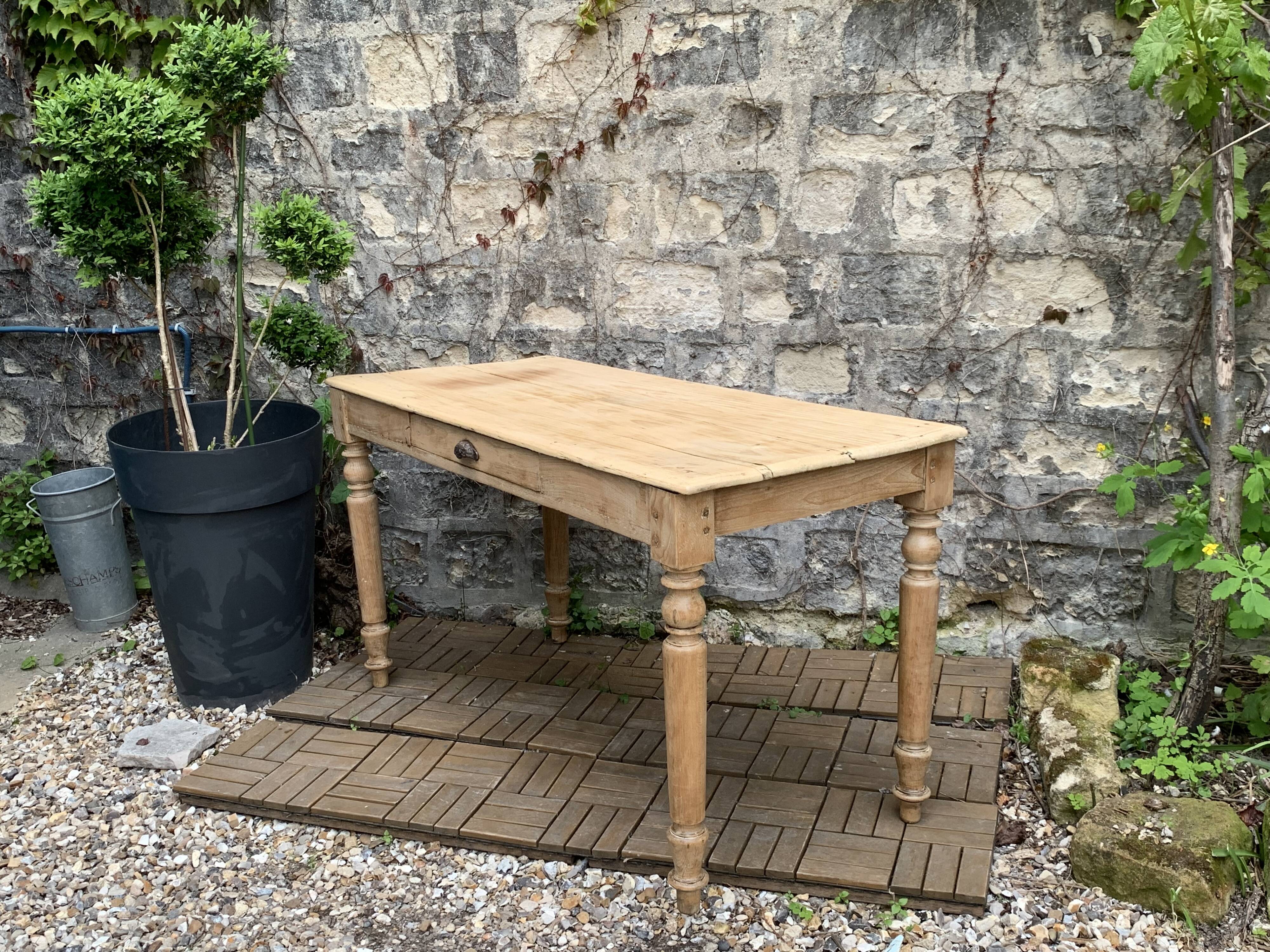 Raw wood farm table 1920