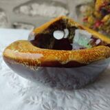 Vallauris empty pocket ashtray enameled ceramic