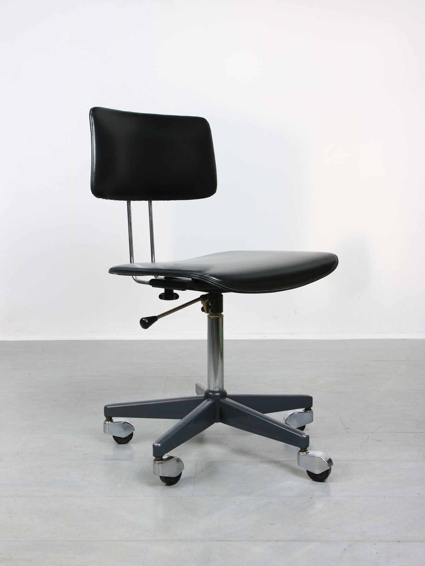 Mid-Century Black Office Swivel Chair from Stol Kamnik
