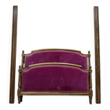 Louis XVI style velvet upholstered bed