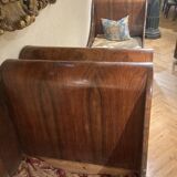 Set of 19th Century Italian Empire Flamed Walnut Sleigh Beds or Daybeds