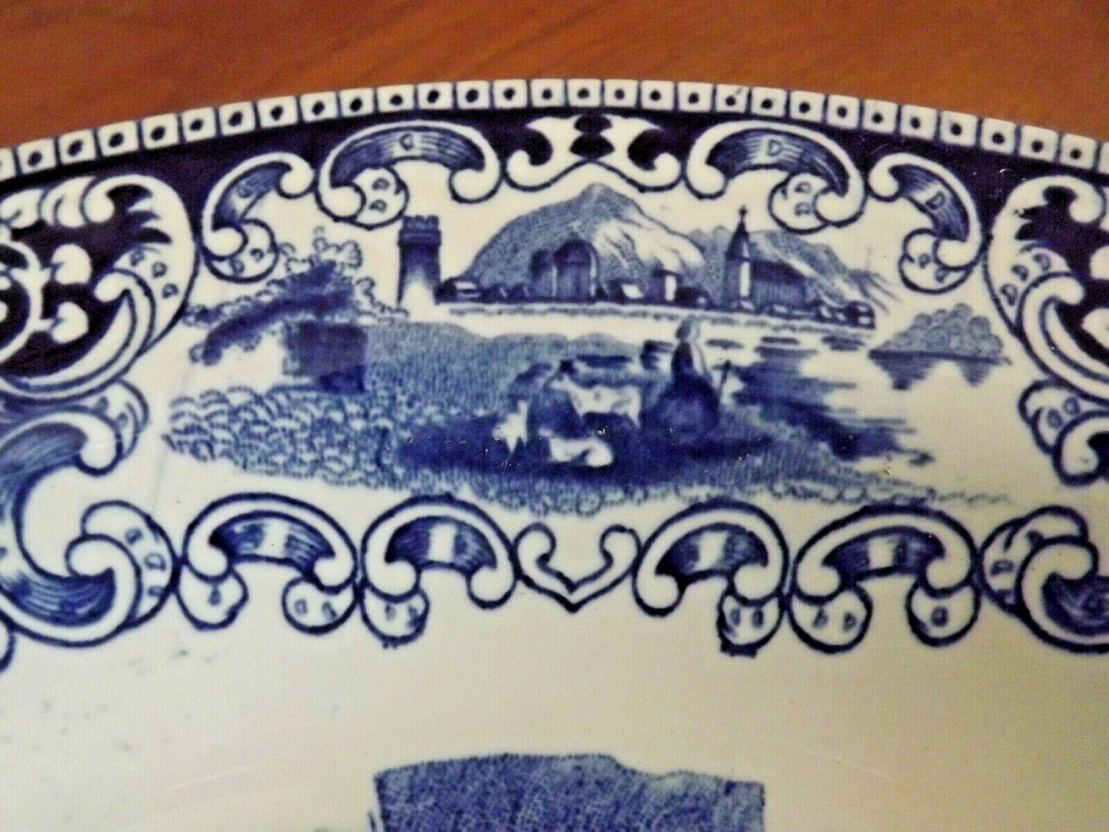 Round Serving Bowl Dutch Royal Sphinx Maastricht Cambridge Old England 3592