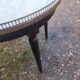 Bouillotte coffee table with antique marble top, Louis XVI style