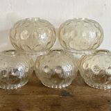Vintage champagne molded glass globes