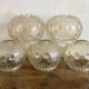Globes vintage en verre moulé champagne