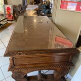 Oak and glass desk