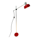 Adjustable red floor lamp in the style of Hoogervorst.