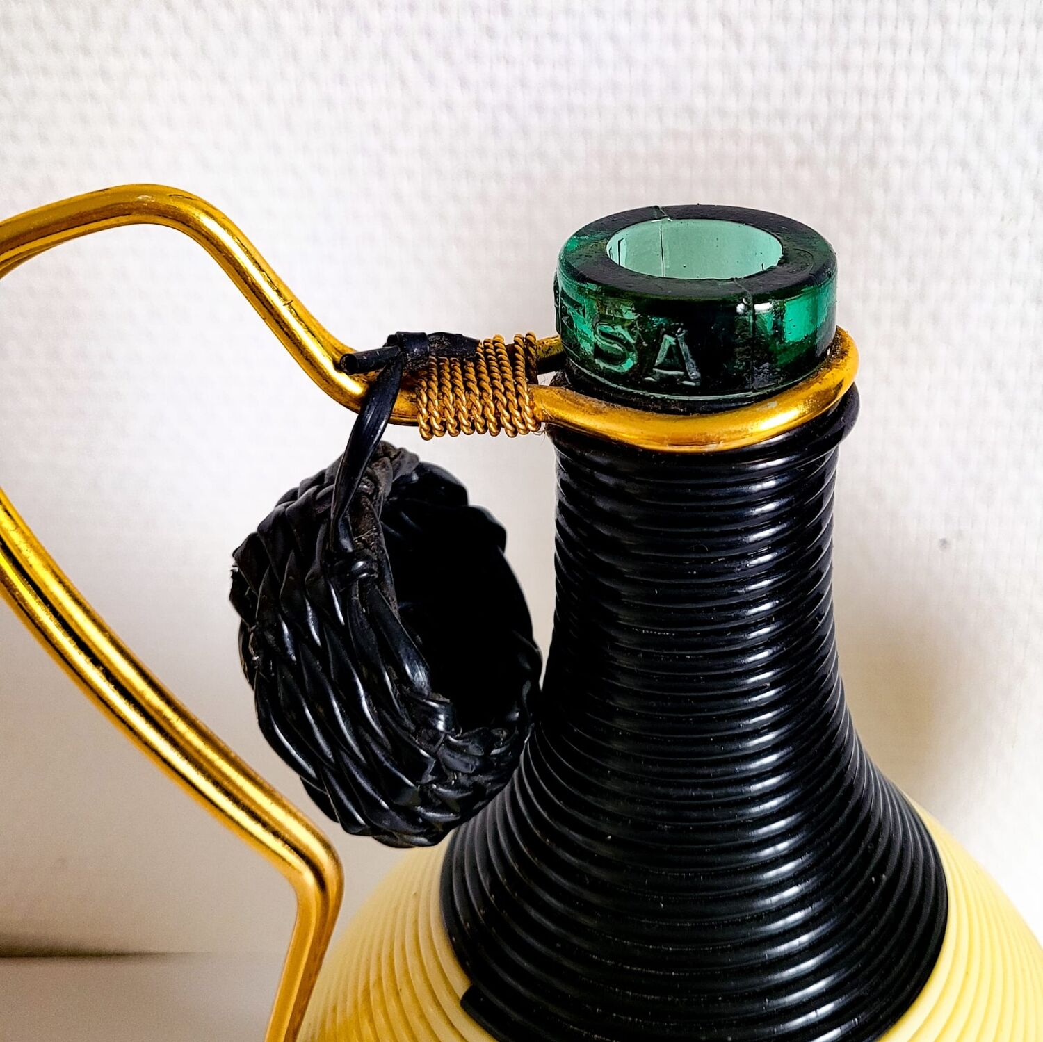 Vintage scoubidou decanters