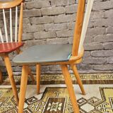 Set of 4 chairs with bars 1960