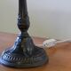 Vintage 1920s Danish table lamp in the style of Just Andersen Diskometal design