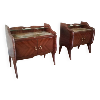 1950s Rosewood Nightstands, Mid Century Designer Nightstand