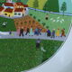 Cake dish Vintage Villeroy & Boch Porcelain Vitro Naïve décor by the painter LAPLAU