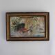 Oil on canvas signed F. Fosso, depicting a man pulling a cart.