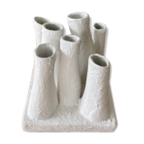 Vase pique flower with matte whitened pipe