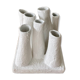 Vase pique flower with matte whitened pipe