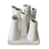 Vase pique flower with matte whitened pipe