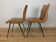 Paire de chaises années 50 pied compas