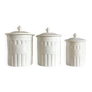 3 bocaux Aluminate en - porcelaine