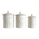 3 white Limoges porcelain Aluminate jars
