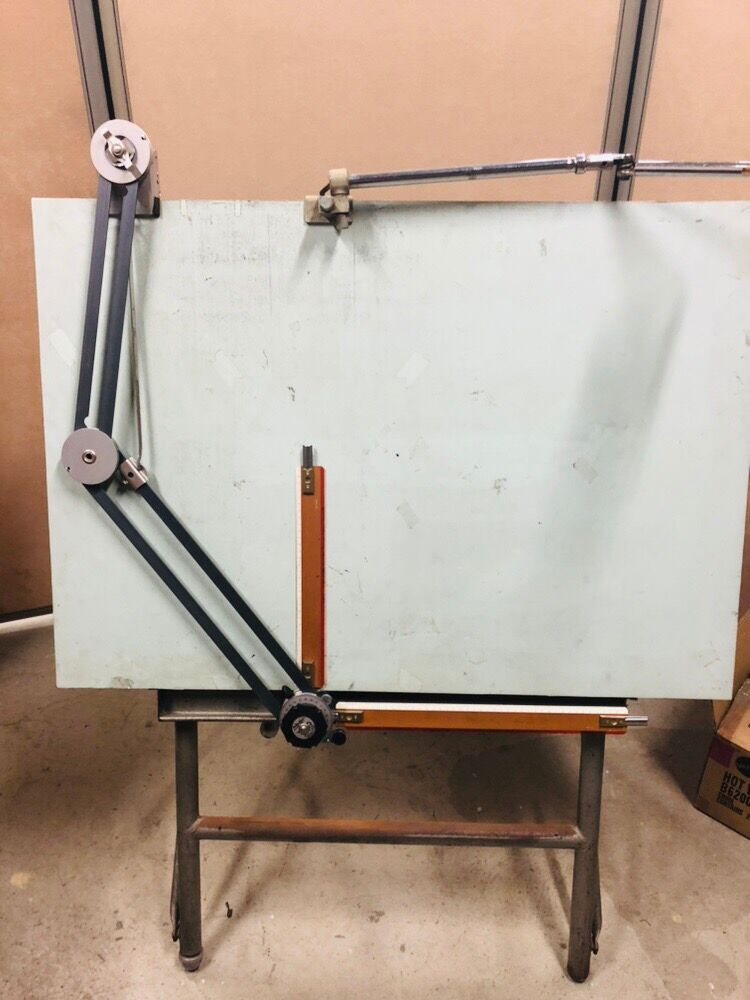 Old architect table of the brand Unic