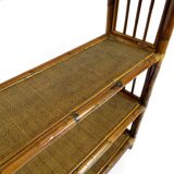 Bamboo and rattan shelf, 1970s