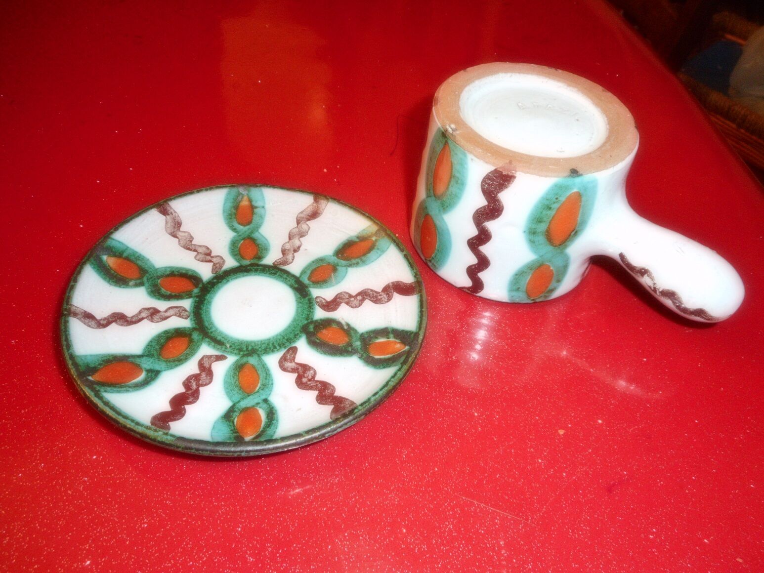 Cup and under cup Vallauris A. Fazio