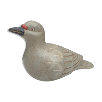 Pigeon gray red painted wood