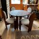 Chaises et table de salle à manger vintage par Szedleczky, années 1960, lot de 5