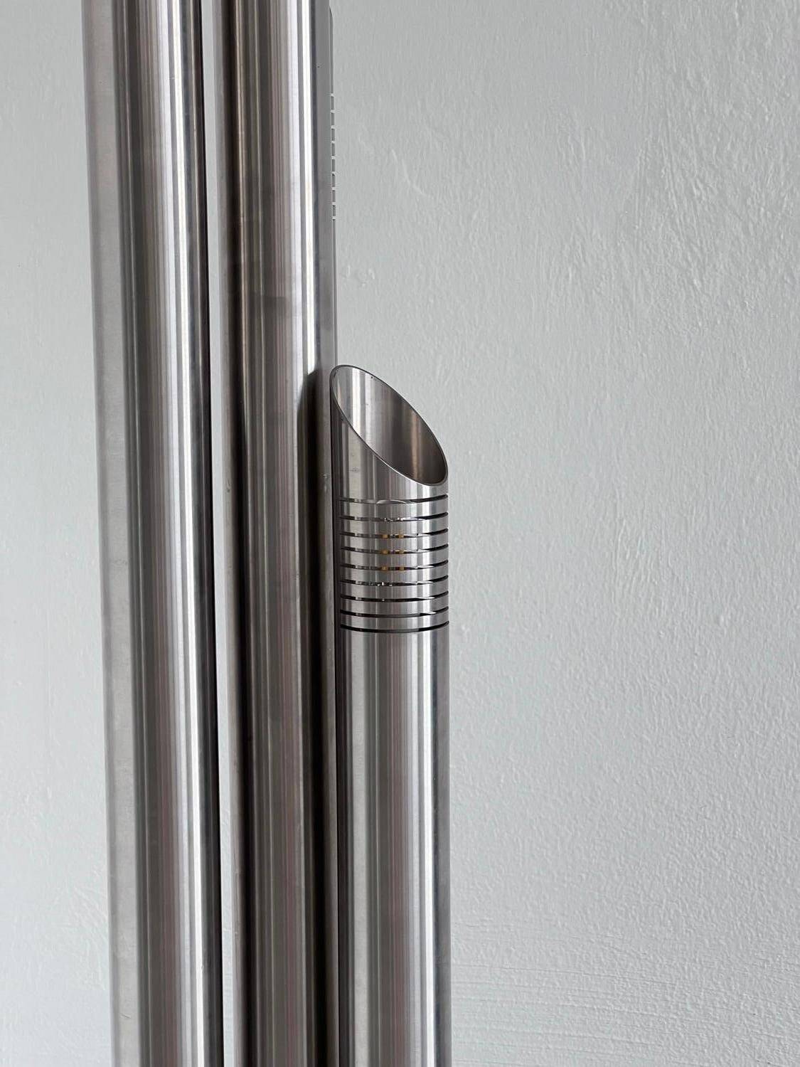 Stainless Steel Floor Lamp by Fontana for Reggiani, Italian Collectible Design