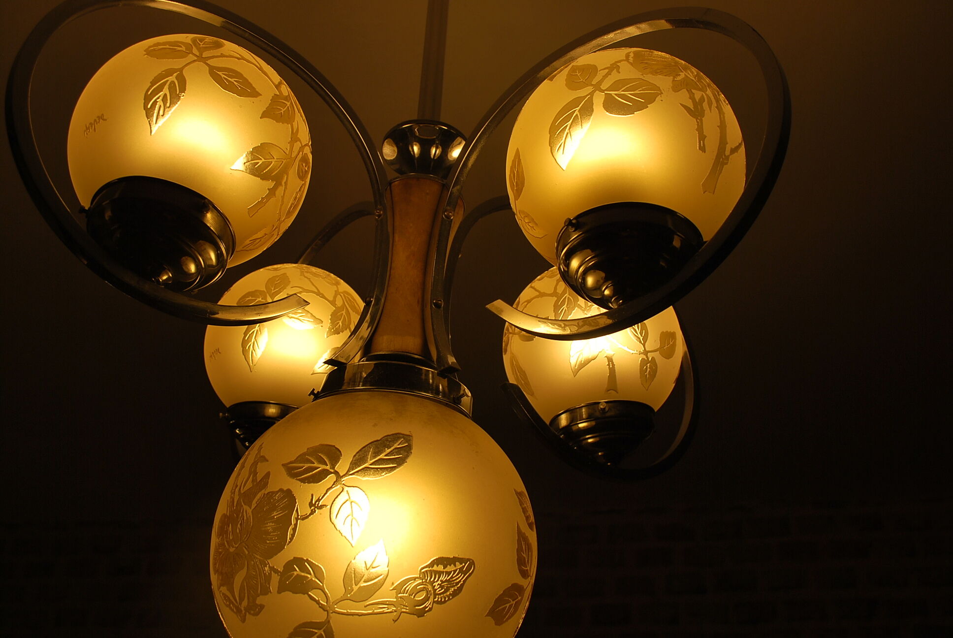 Lustre art déco signé Deveau