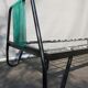 Metal bed  scoubidous green metal