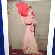 2 fashion ads Hennessy color from 1930 period review