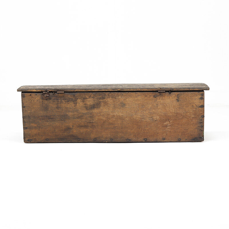 Antique 18th Century Six Plank Spanish Oak Chest