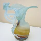Pitcher vase in blown glass paste, free form, design of the twentieth century