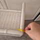 meuble de rangement etagere en rotin osier vintage blanc