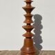 Large vintage Scandinavian turned wooden candle holder