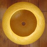 Atomic yellow spun fiberglass hanging lamp, early 1960