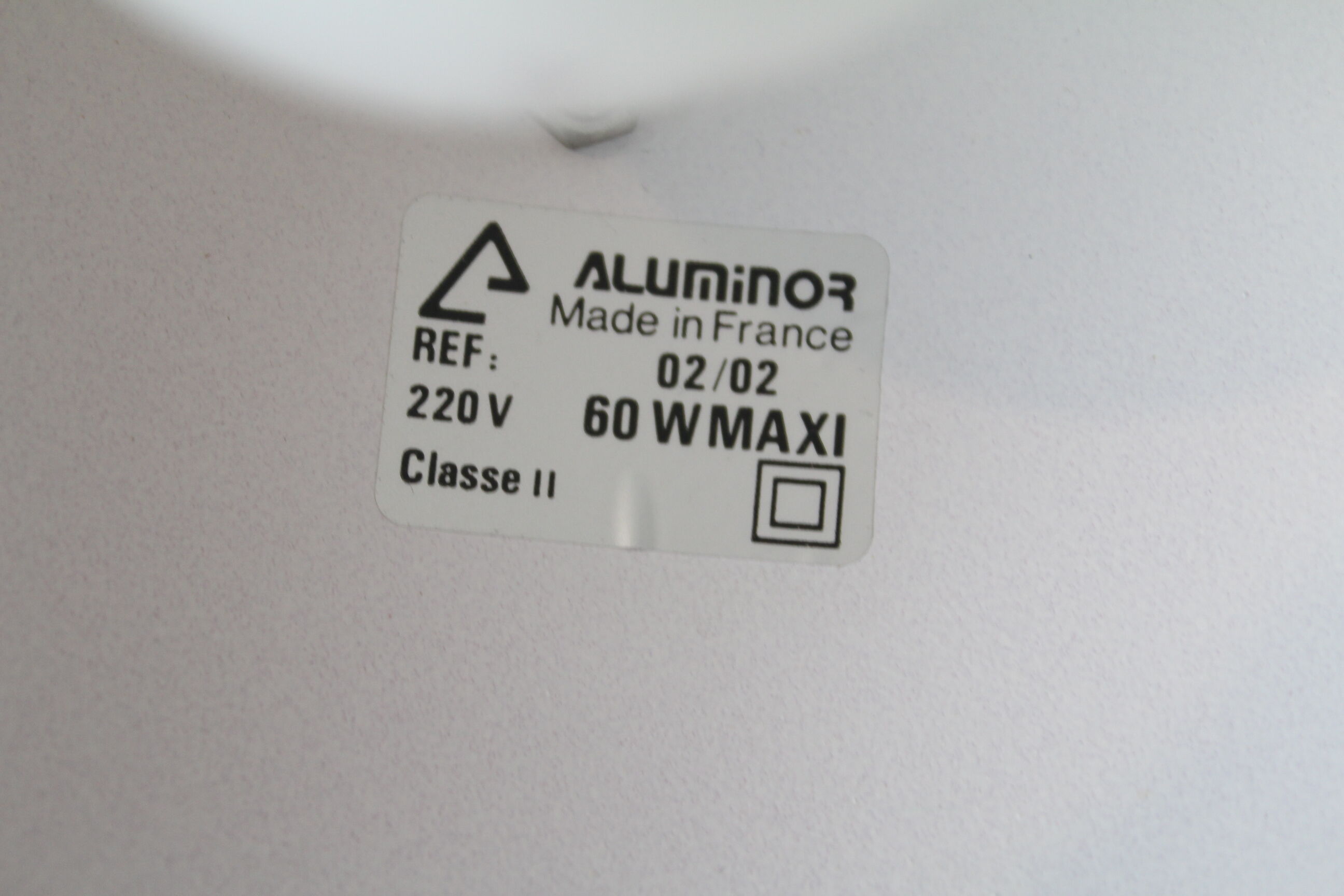 Vintage red metal Aluminor desk lamp