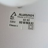 Vintage red metal Aluminor desk lamp