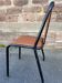 Vintage school chair faux leather 1960