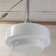 Suspension style Bauhaus globe opaline XL - années 30/40