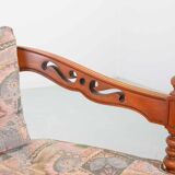 Giorgetti Gallery Collection Wooden Lounge Chairs w. Gobelin Upholstery 70s